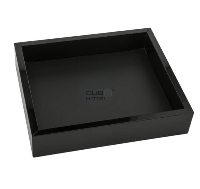 Jabonera o Base Rectangular Essentials Negro Mate
